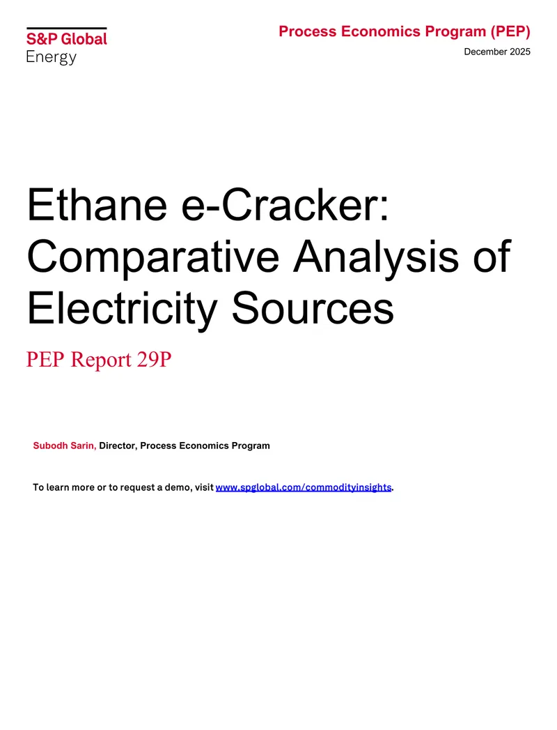 Ethane e-Cracker Comparative Analysis of Electricity Sources