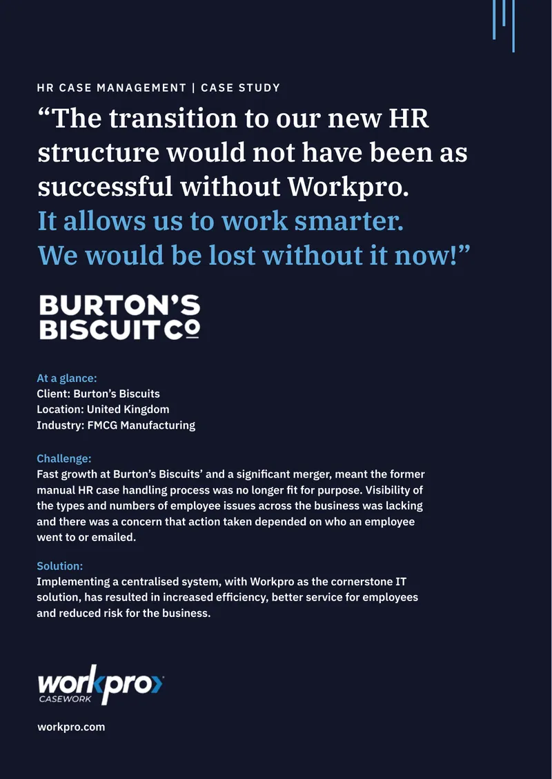 HR Case Management Implementation at Burton's Biscuits