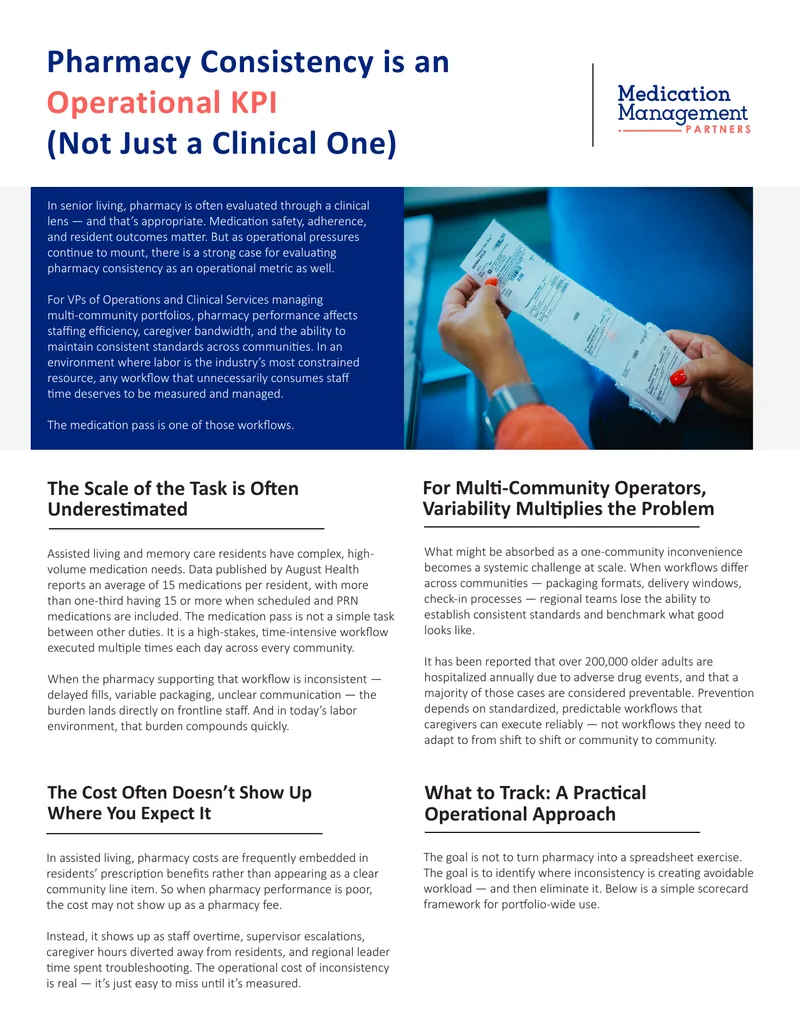 Evaluating Pharmacy Consistency as an Operational KPI