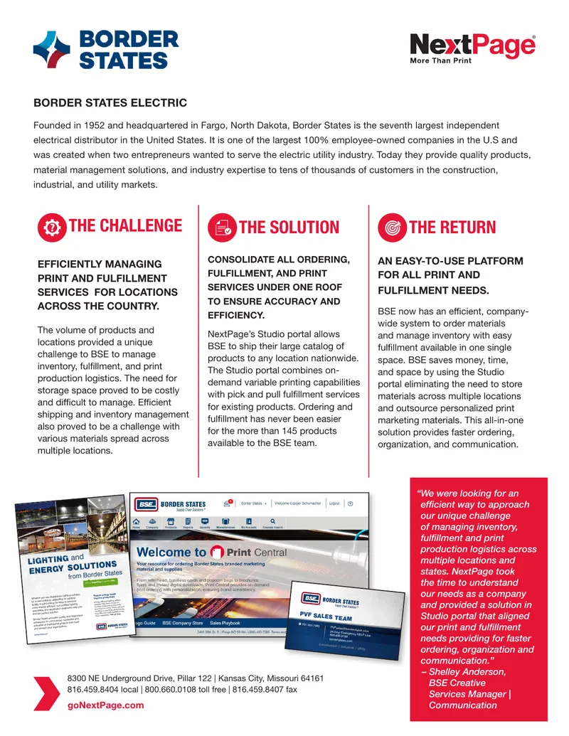 Management of Print and Fulfillment Services