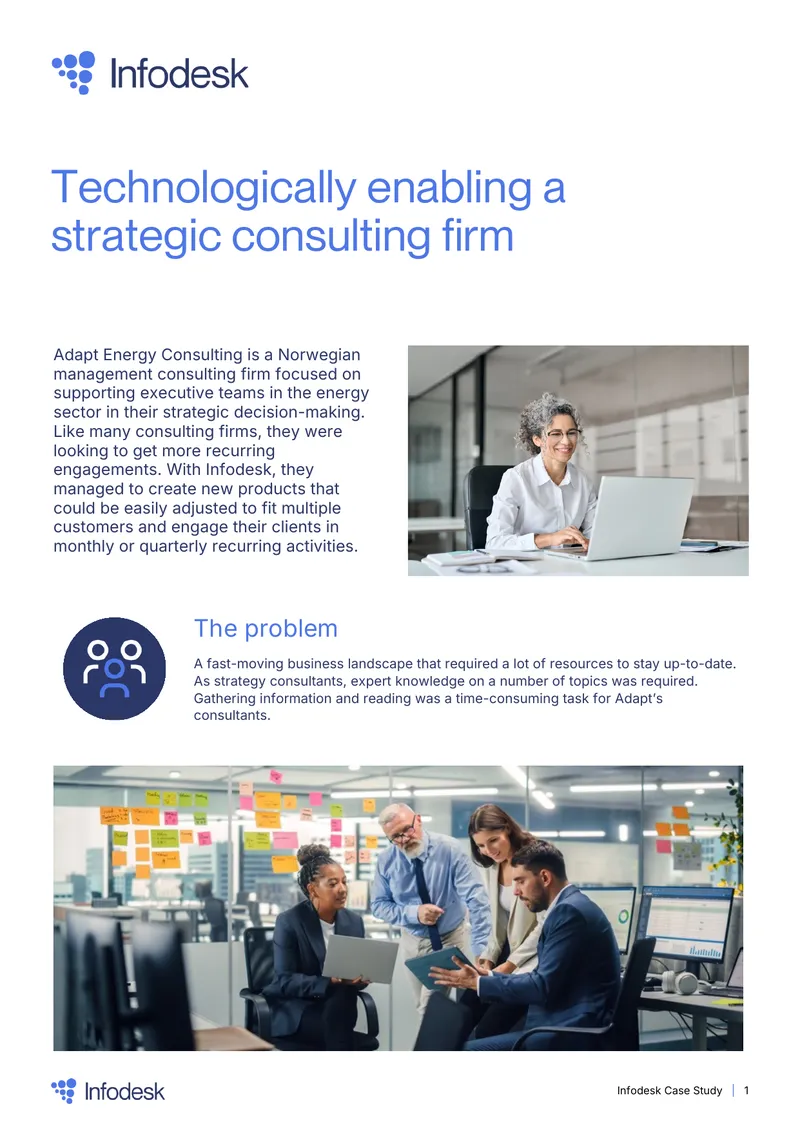 Adapt Energy Consulting Infodesk Case Study