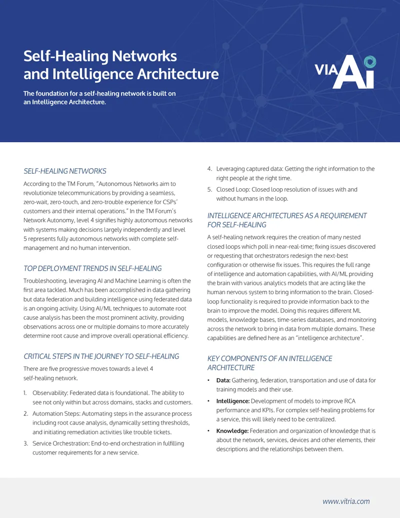 Self-Healing Networks and Intelligence Architecture