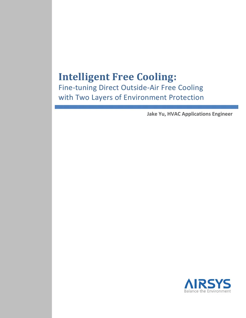 Intelligent Free Cooling Implementation Guide