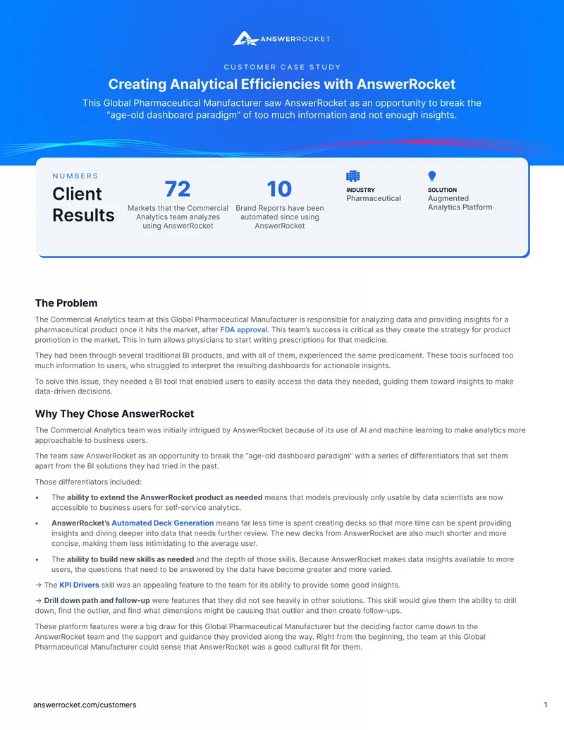 Enhancing Data Analytics with AnswerRocket