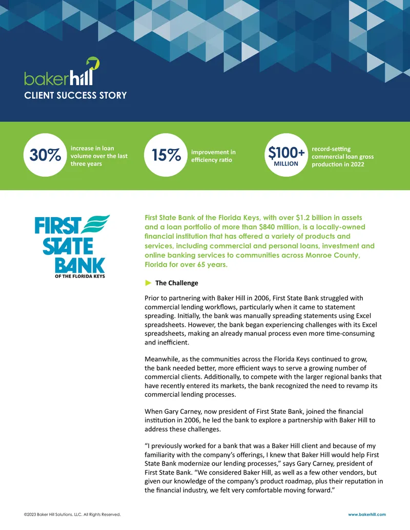First State Bank Client Success Story
