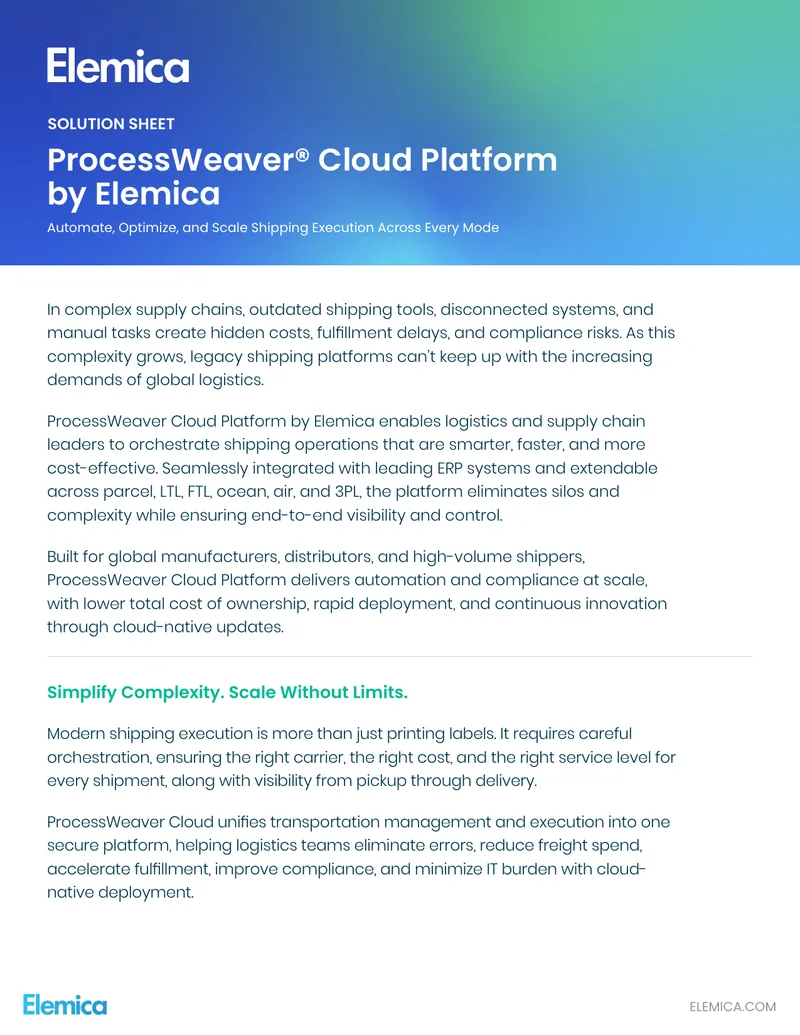 ProcessWeaver Cloud Platform Overview