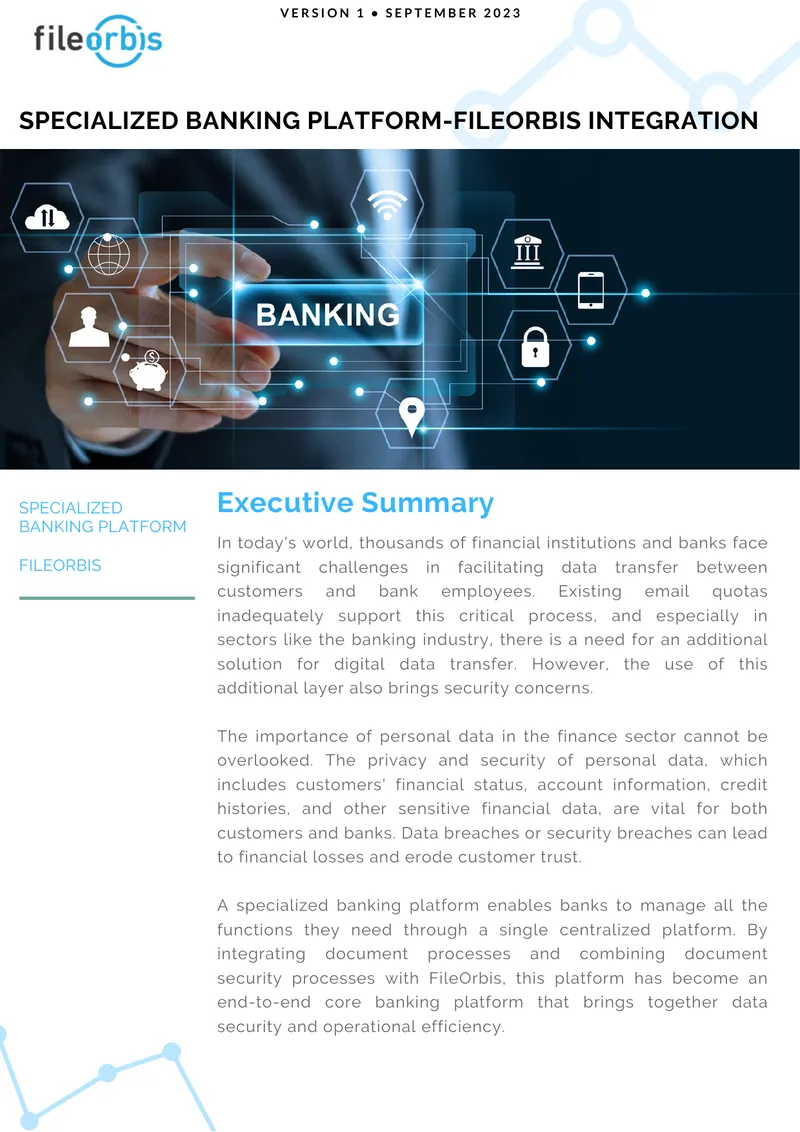 Integration of FileOrbis in Specialized Banking Platform