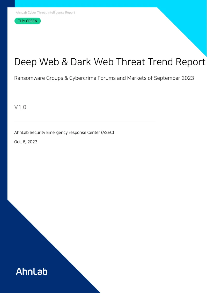 September 2023 Deep Web and Dark Web Threat Trend Report