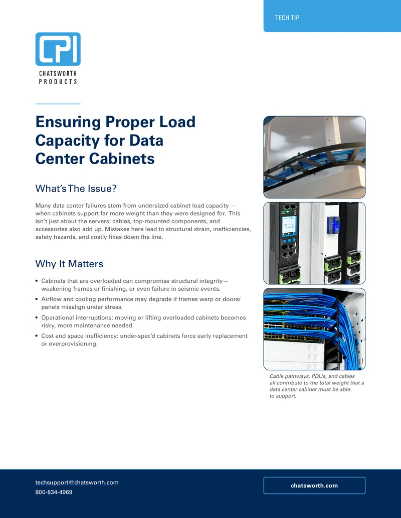 Ensuring Proper Load Capacity for Data Center Cabinets