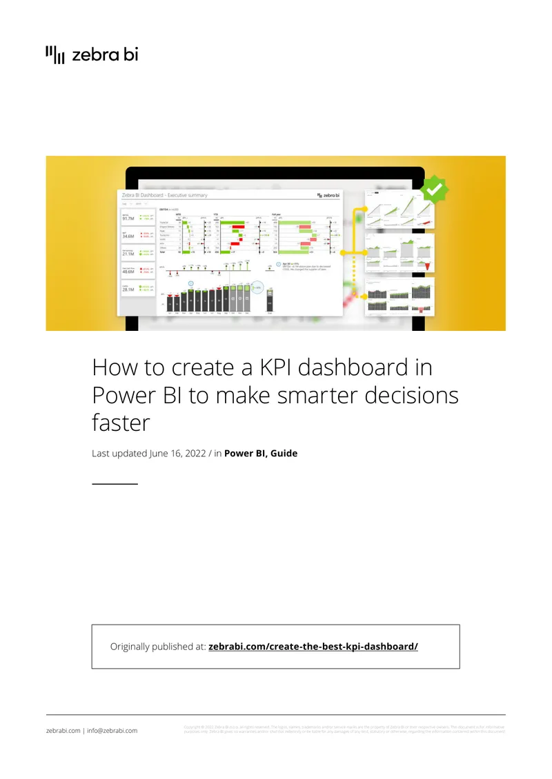Creating Actionable KPI Dashboards in Power BI