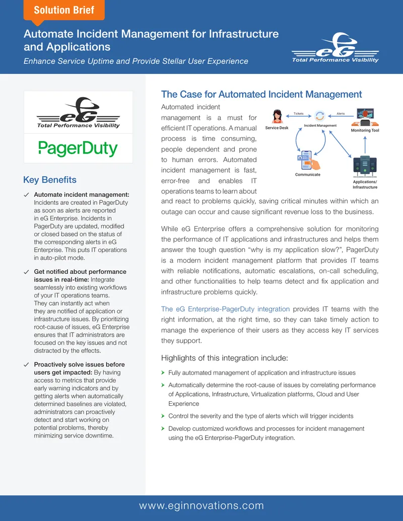 Automate Incident Management for Infrastructure and Applications