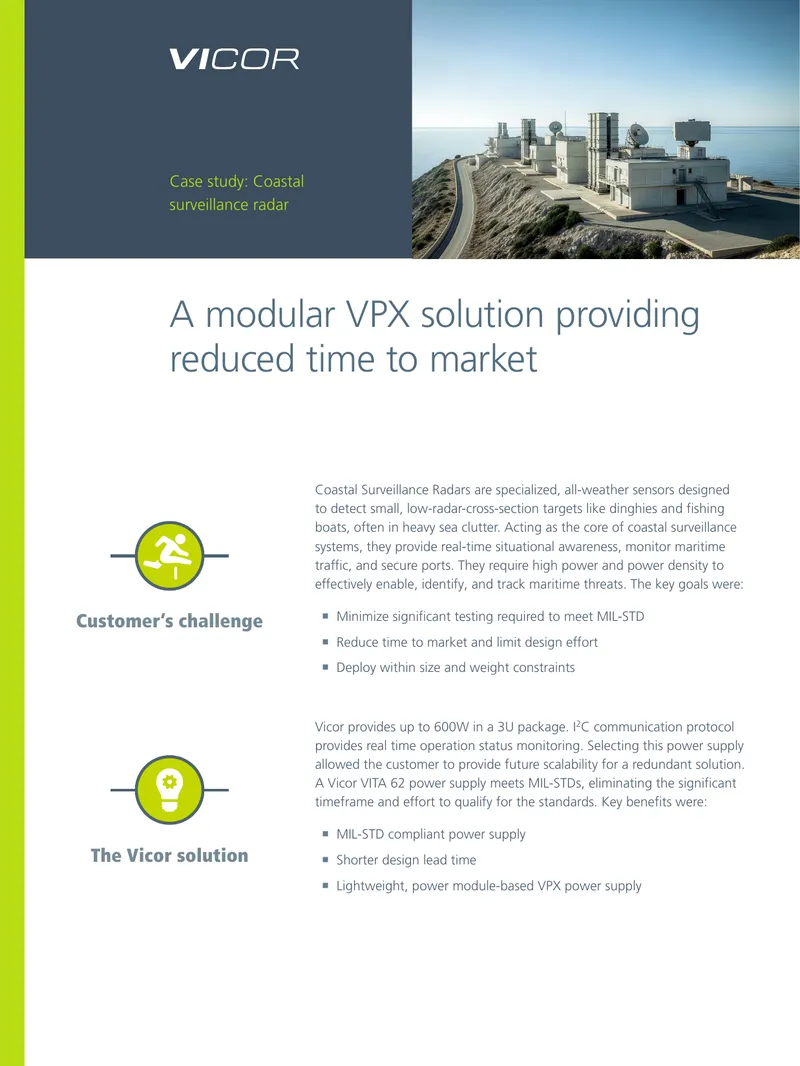 Coastal Surveillance Radar Power Supply Case Study