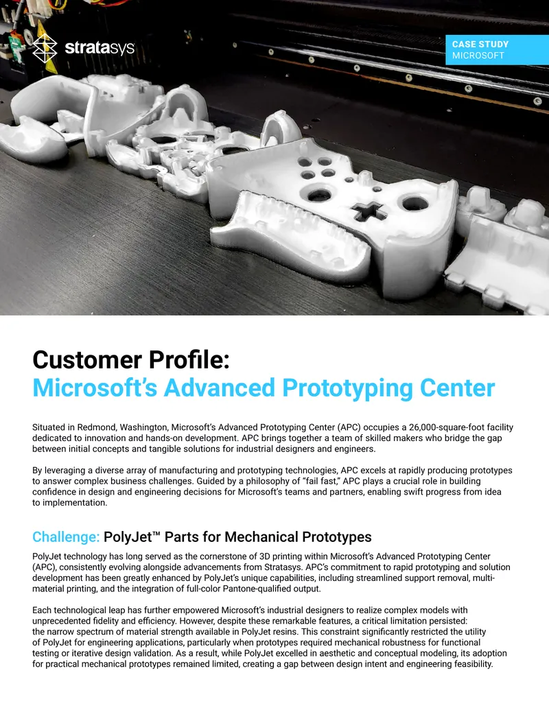 Microsoft Advanced Prototyping Center Case Study