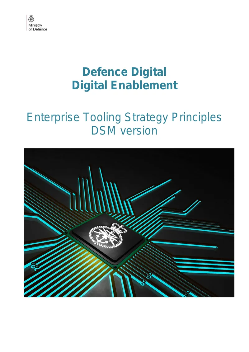 Enterprise Tooling Strategy Principles Document
