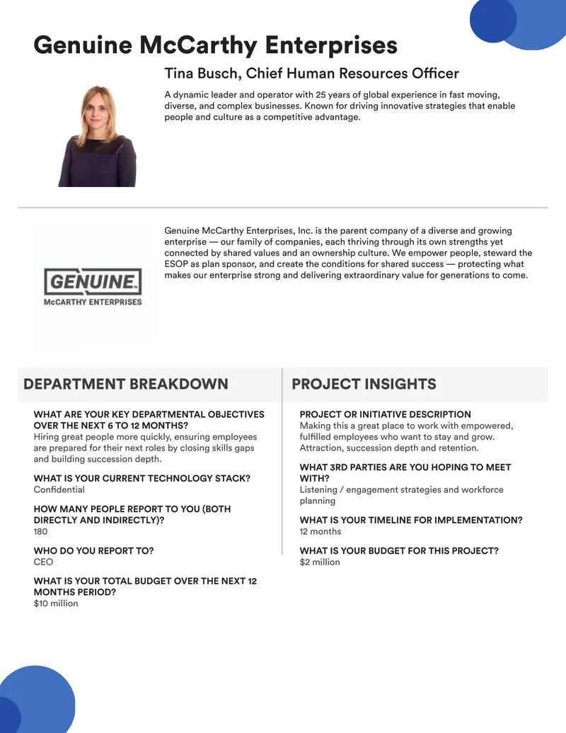 Departmental Objectives and Project Insights Overview