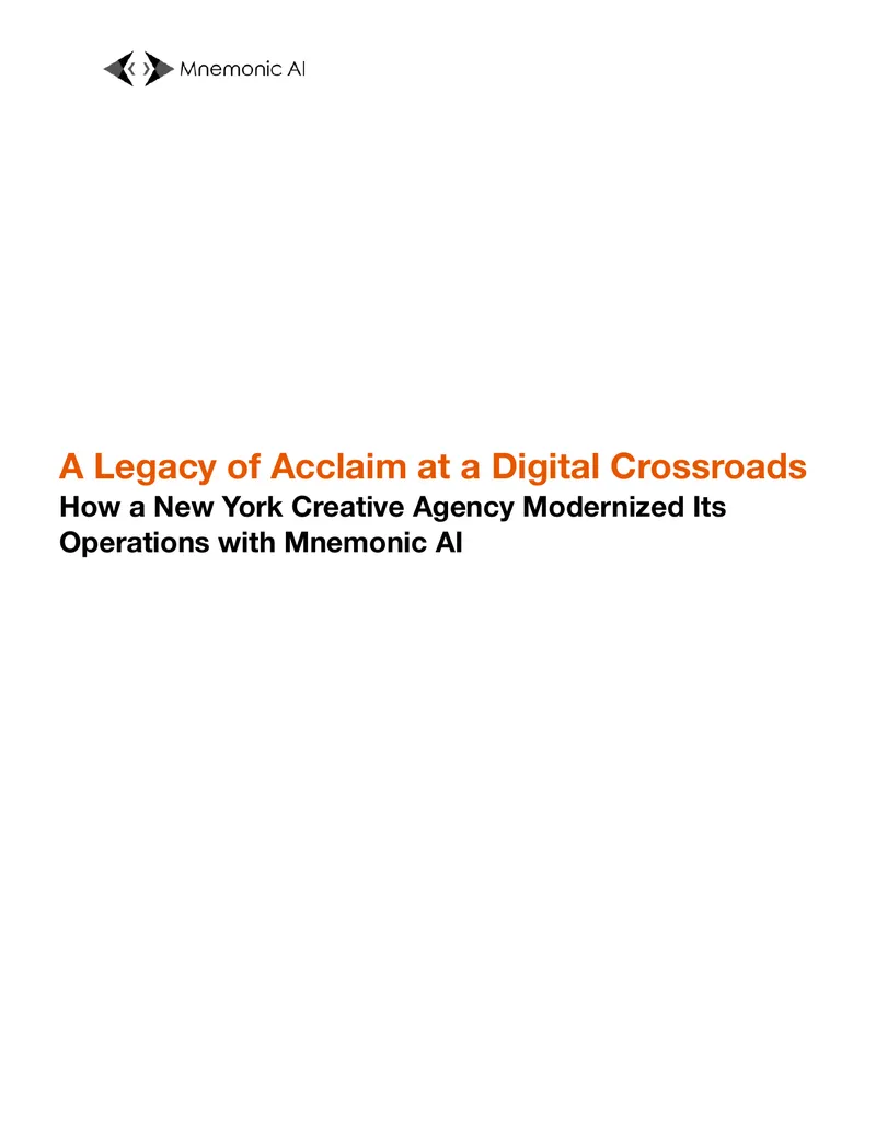 Creative Agency Transformation with Mnemonic AI