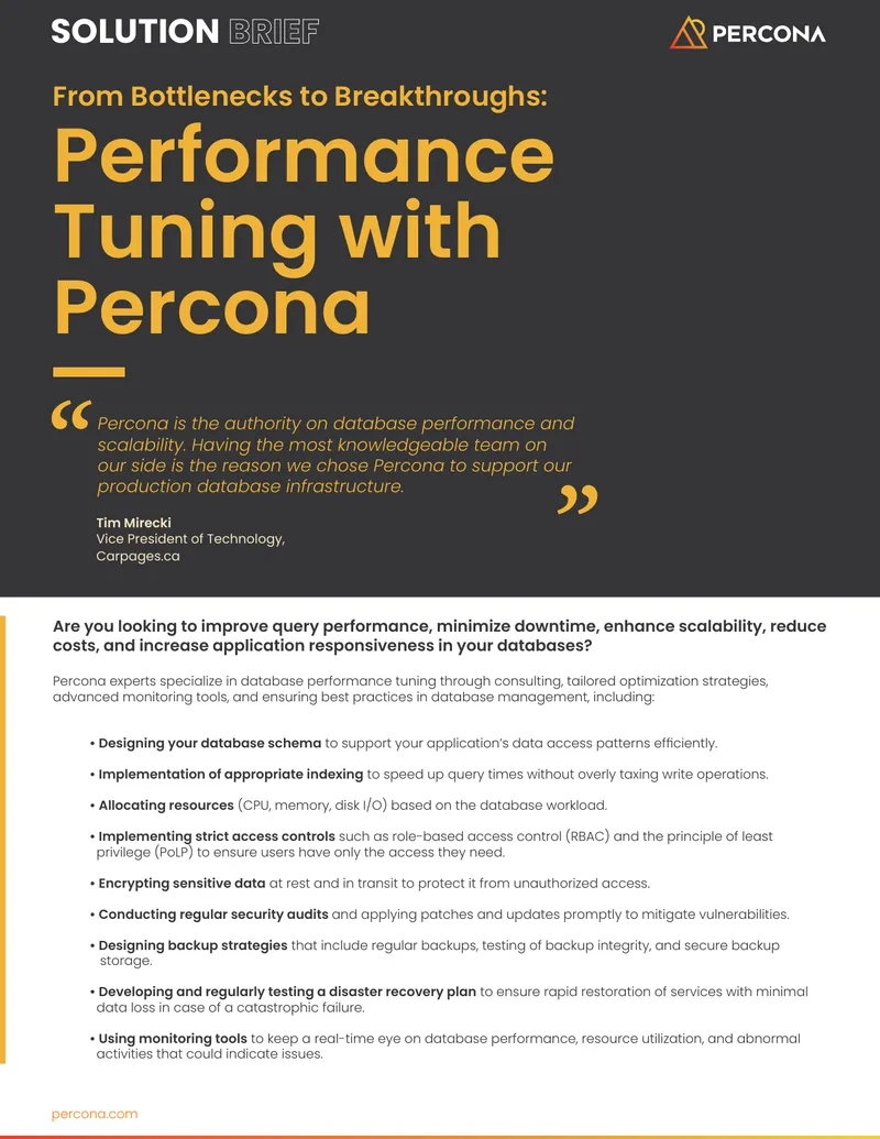 Database Performance Tuning Services Overview