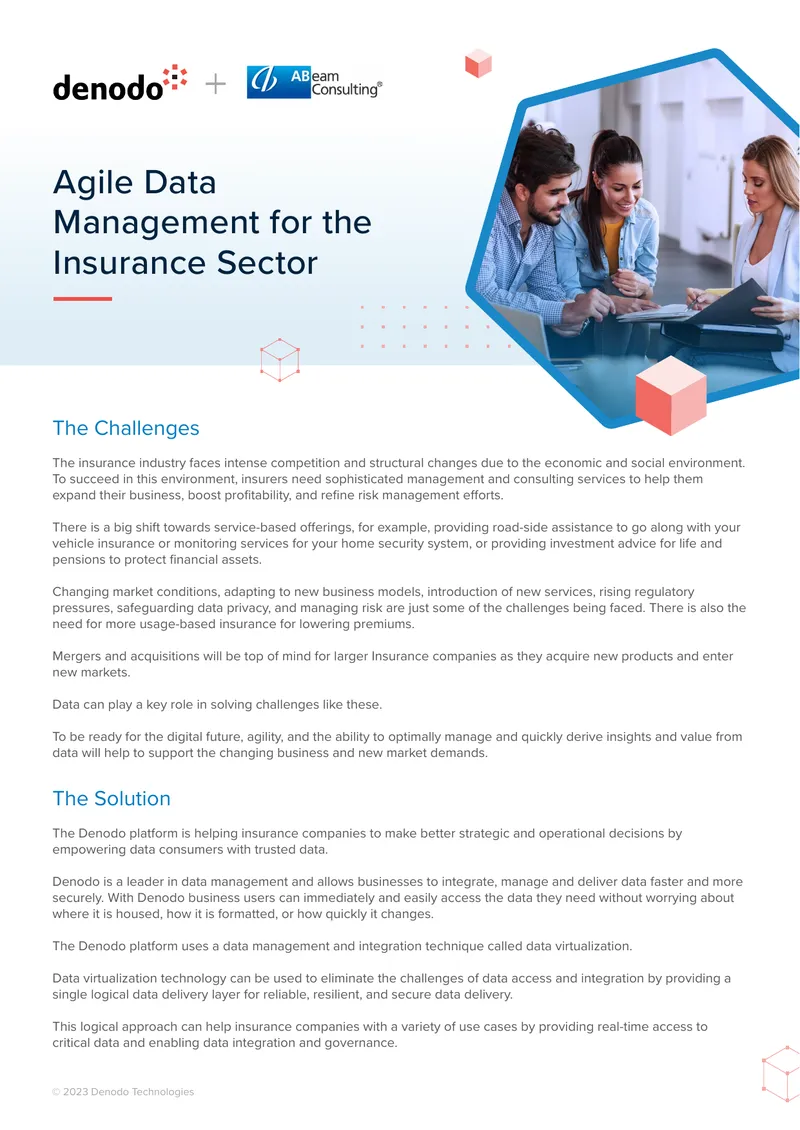 Agile Data Management for the Insurance Sector