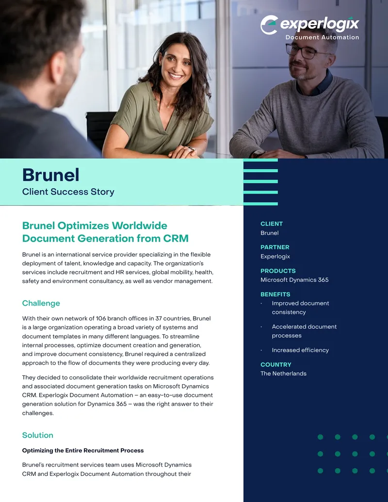 Brunel Document Automation Success Story