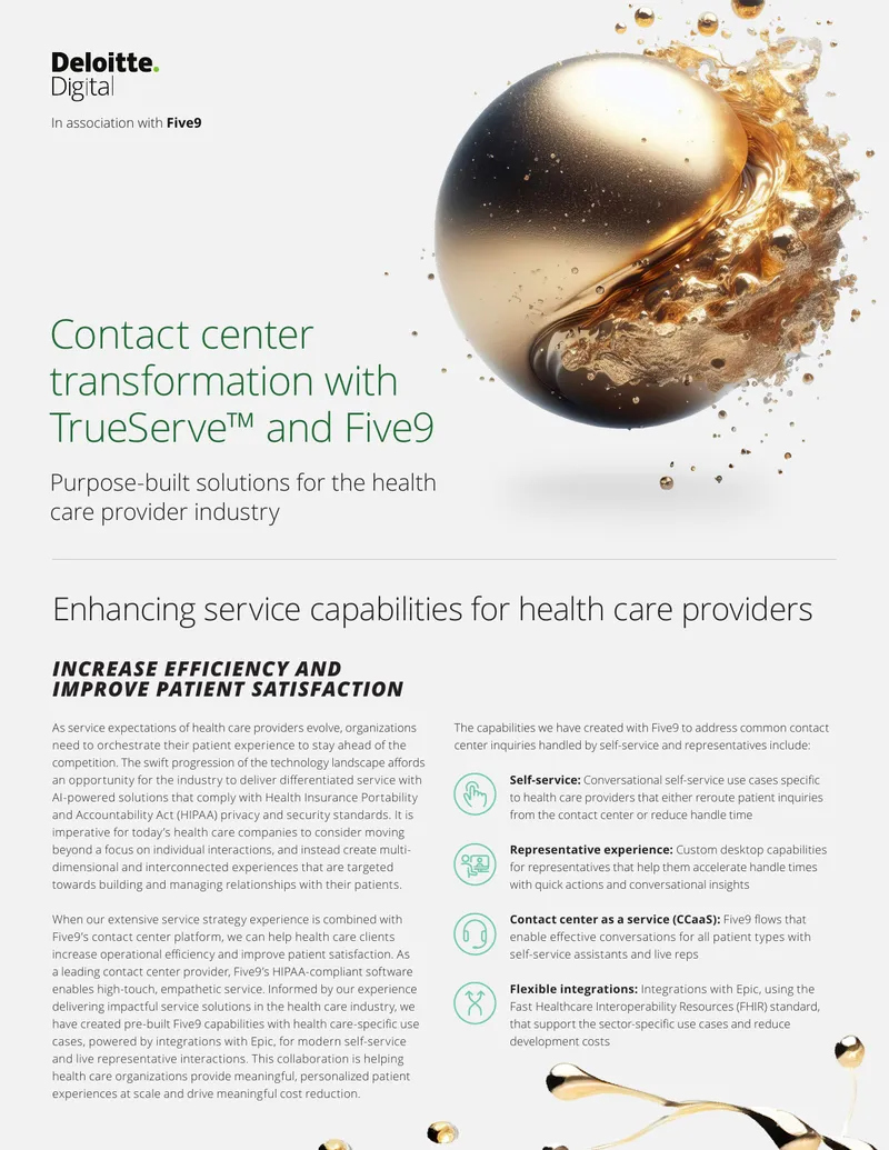 Enhancing Service Capabilities for Health Care Providers