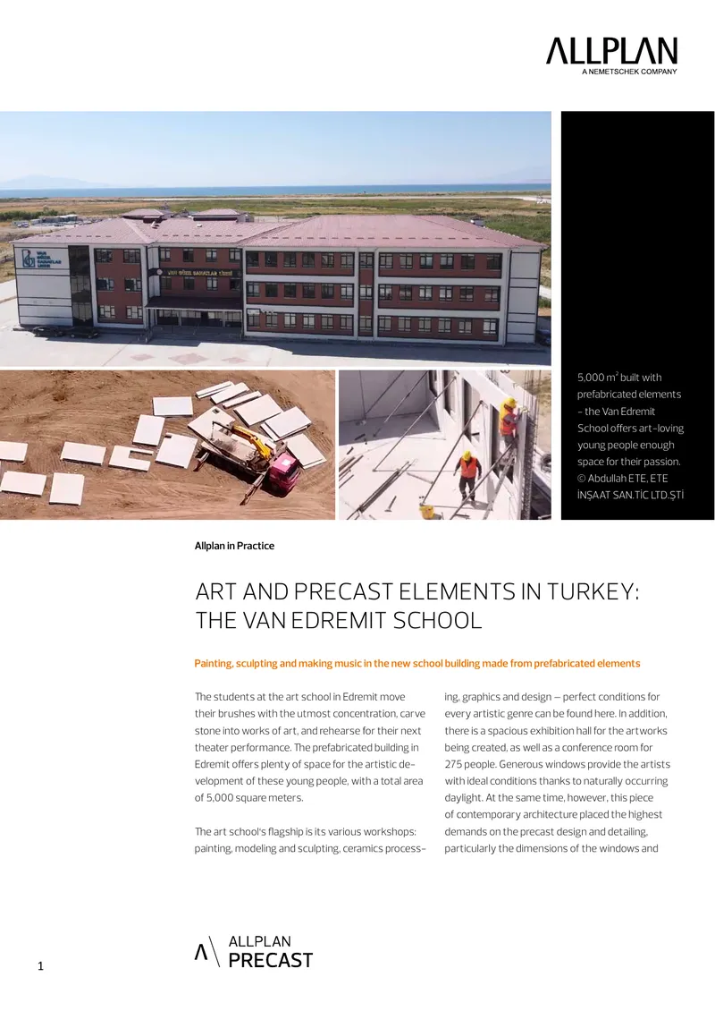 Precast Design and Construction of Van Edremit School