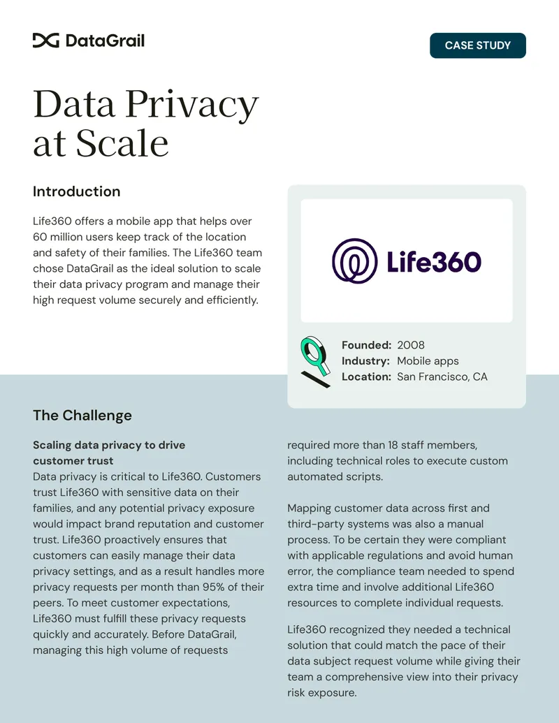Data Privacy Management Case Study for Life360