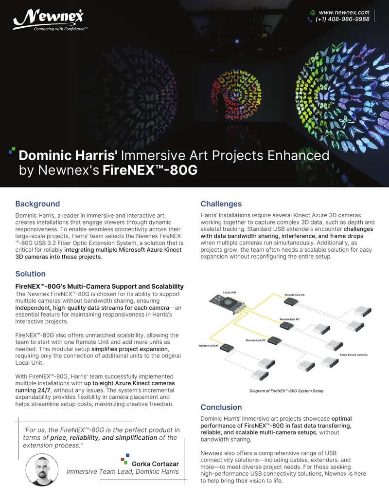 Integration of FireNEX™-80G in Immersive Art Projects