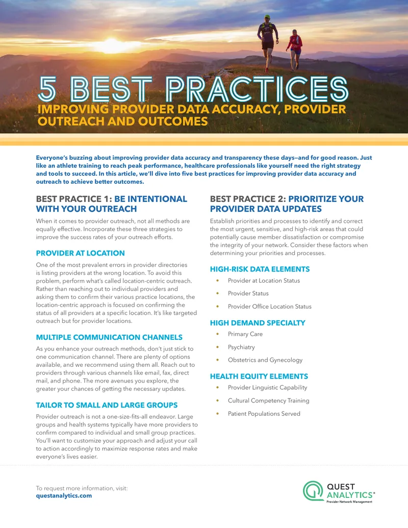 Best Practices for Improving Provider Data Accuracy