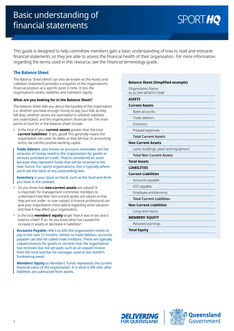 Guide to Understanding Financial Statements