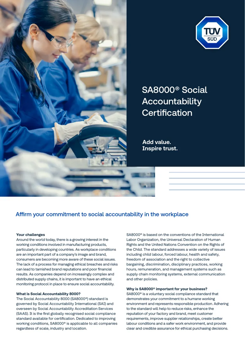 SA8000 Social Accountability Certification Process