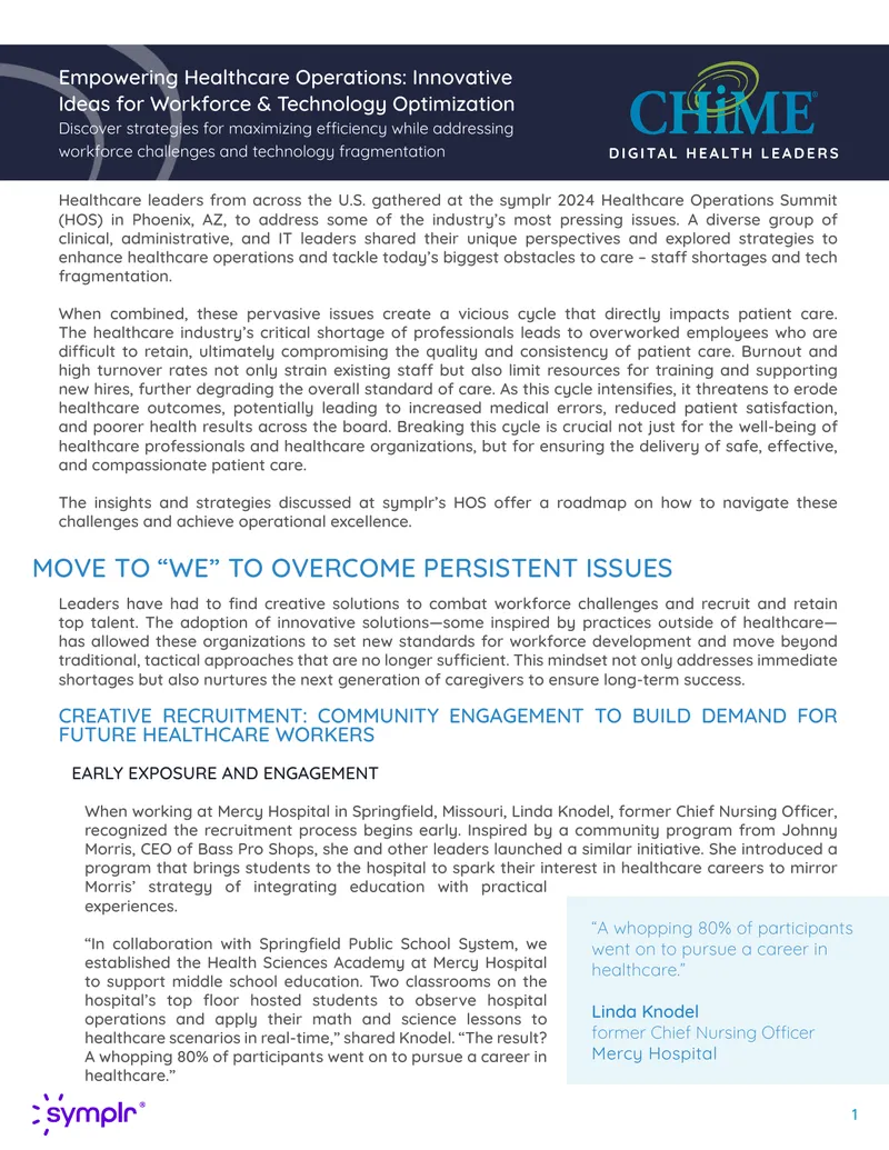 Innovative Strategies for Healthcare Workforce Optimization