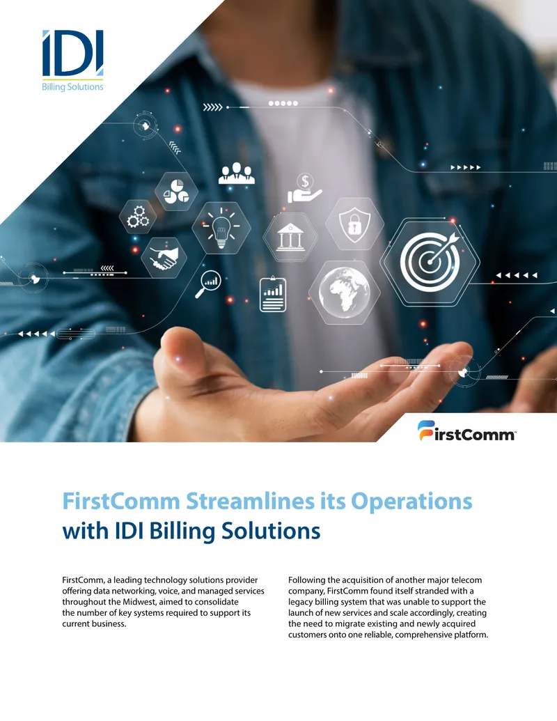 FirstComm Implementation of IDI Billing Solutions
