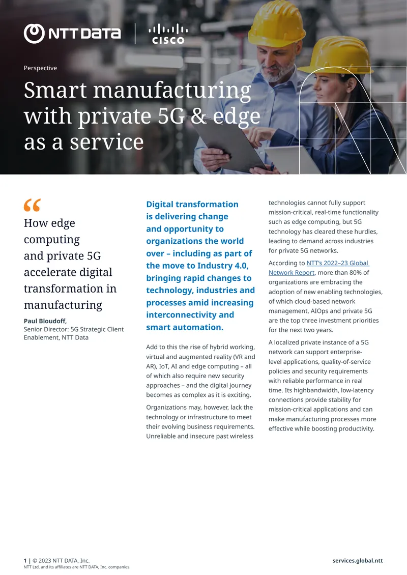 Smart Manufacturing with Private 5G and Edge Computing