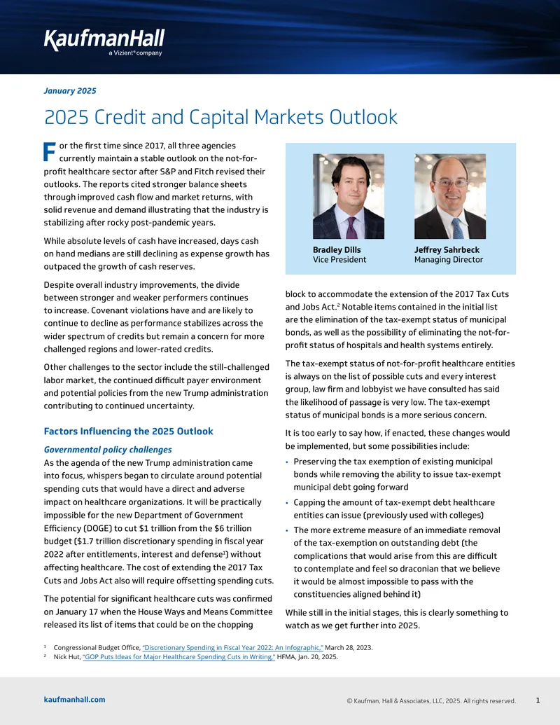 2025 Credit and Capital Markets Outlook