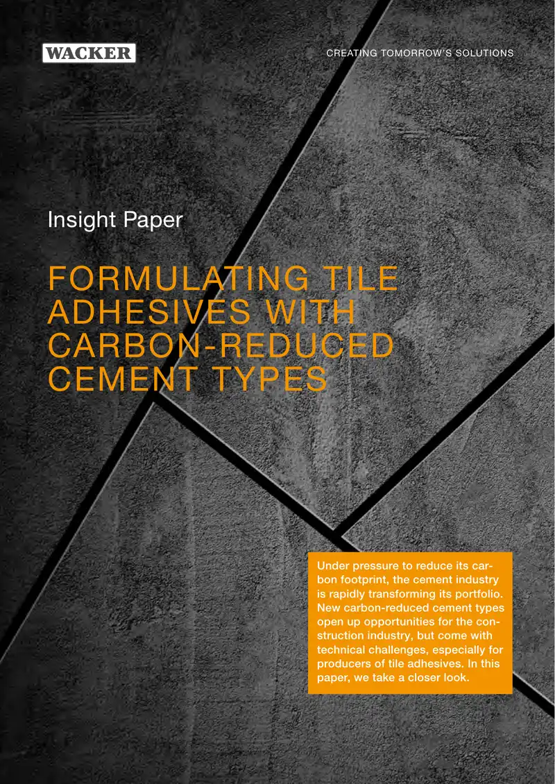 Formulating Tile Adhesives with Carbon-Reduced Cement Types