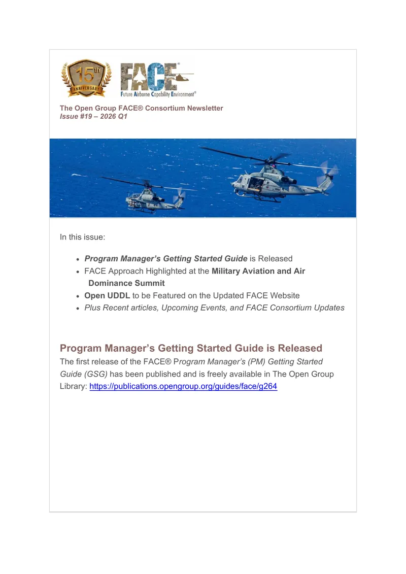 FACE Consortium Newsletter Issue #19 2026 Q1