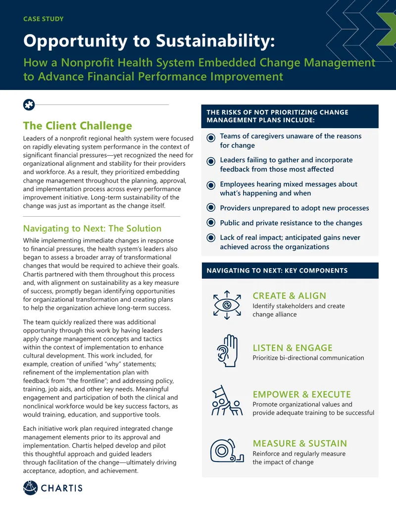 Case Study on Change Management in Health Systems