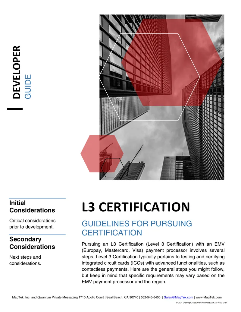 L3 Certification Guidelines for EMV Payment Processors