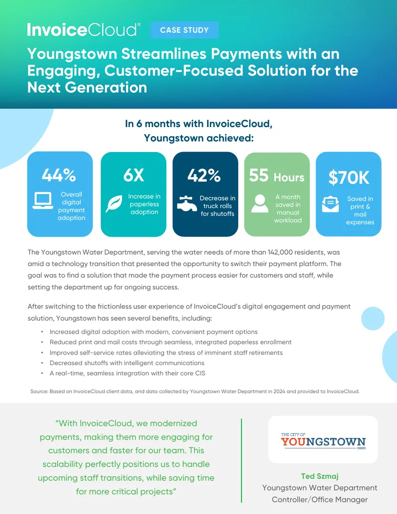 Youngstown Water Department Payment Solution Case Study