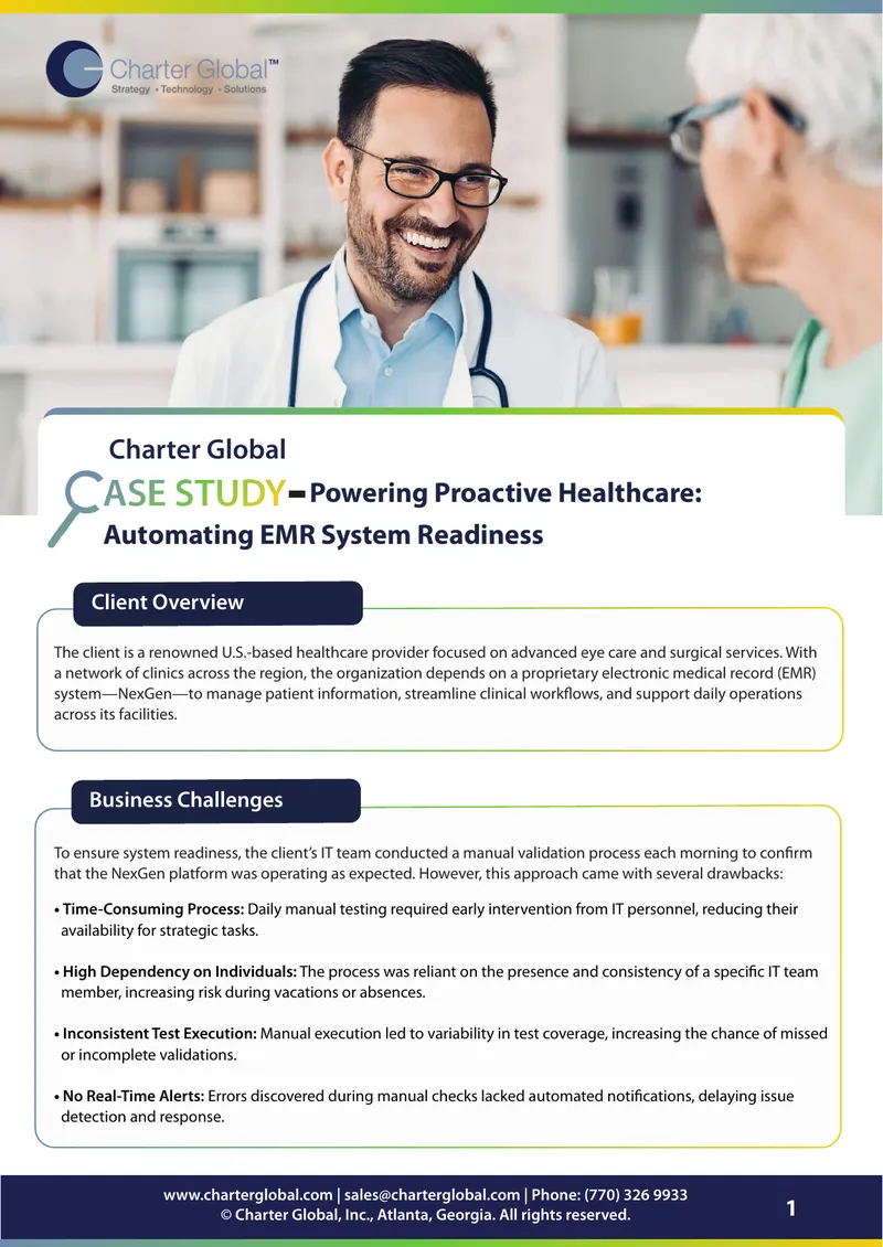 Automating EMR System Readiness for Healthcare Provider