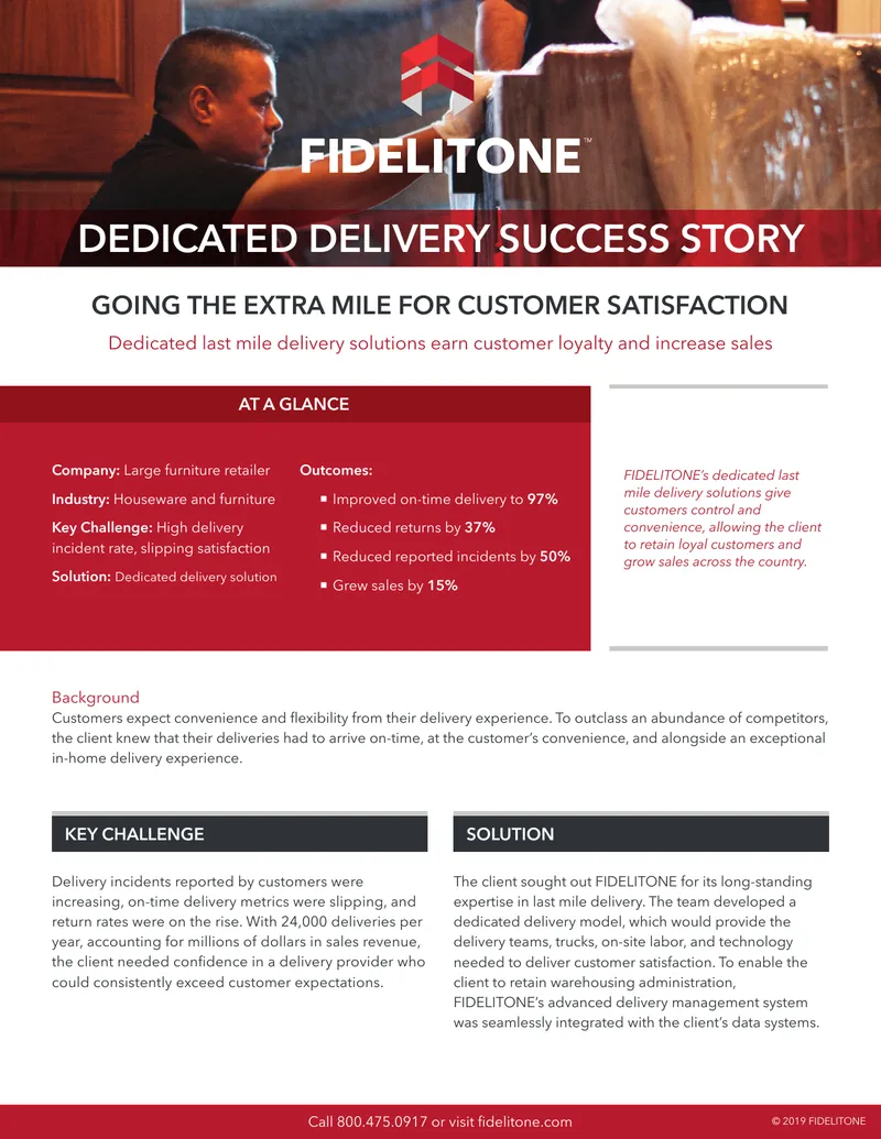 Dedicated Last Mile Delivery Solution Case Study
