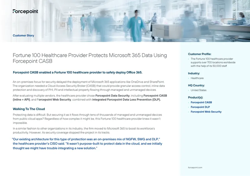 Fortune 100 Healthcare Provider Secures Microsoft 365 Data