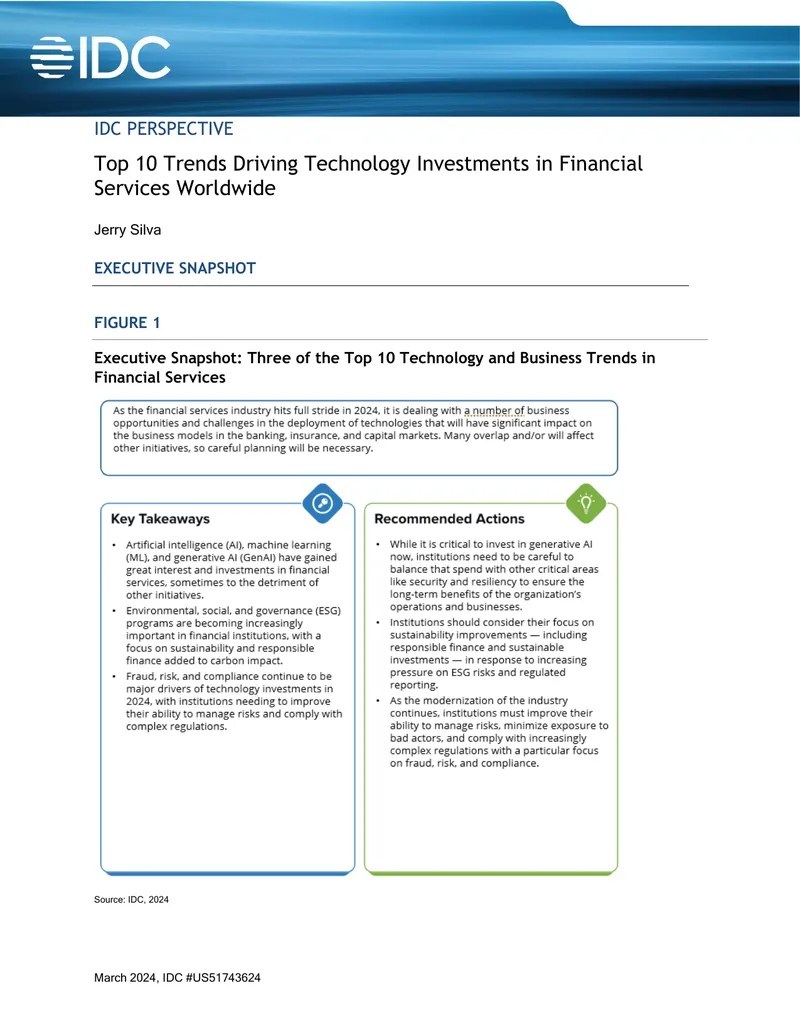 Top Technology Trends in Financial Services 2024