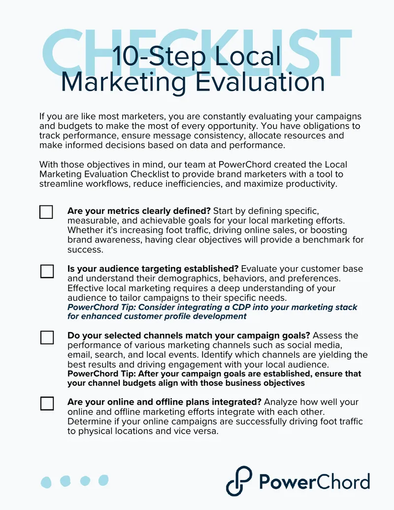 10-Step Local Marketing Evaluation Checklist