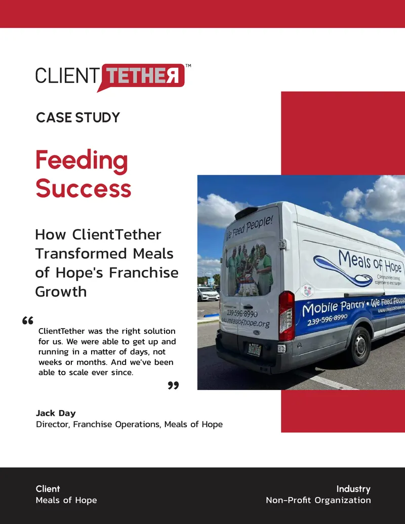 ClientTether's Impact on Meals of Hope Franchise Growth