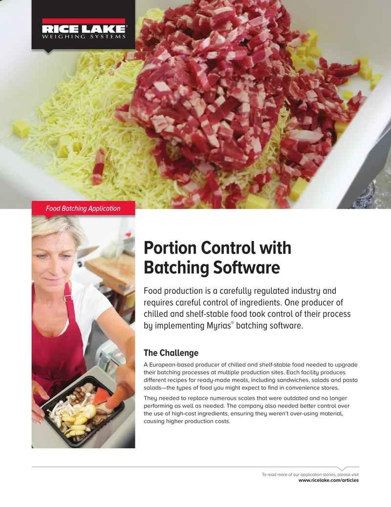 Portion Control with Batching Software Implementation
