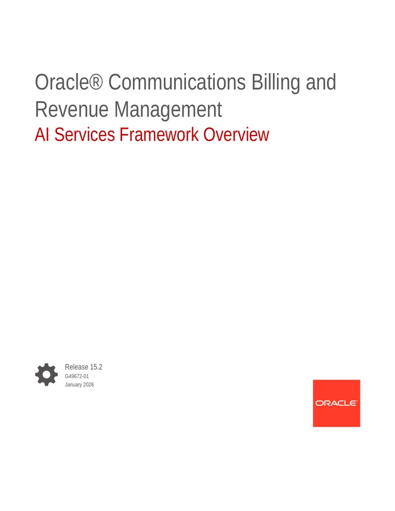 AI Services Framework Overview for Oracle Monetization Suite