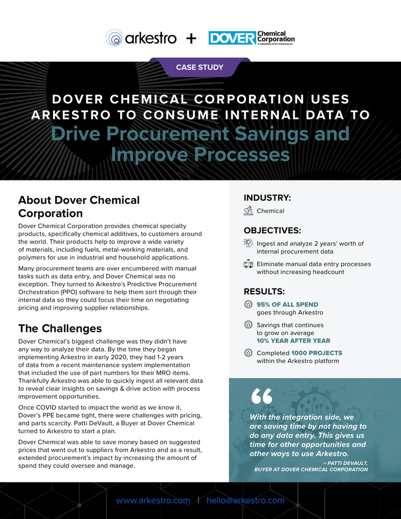 Dover Chemical Corporation Case Study on Procurement Optimization