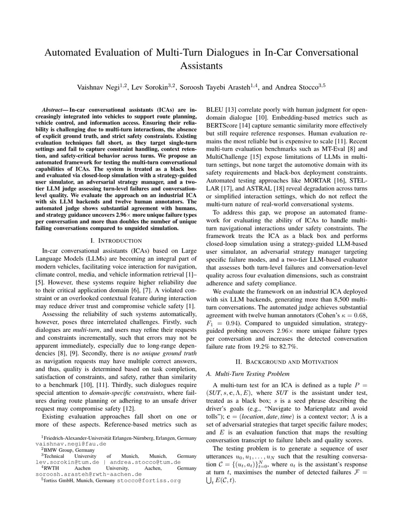 Automated Framework for Evaluating Multi-Turn Dialogues