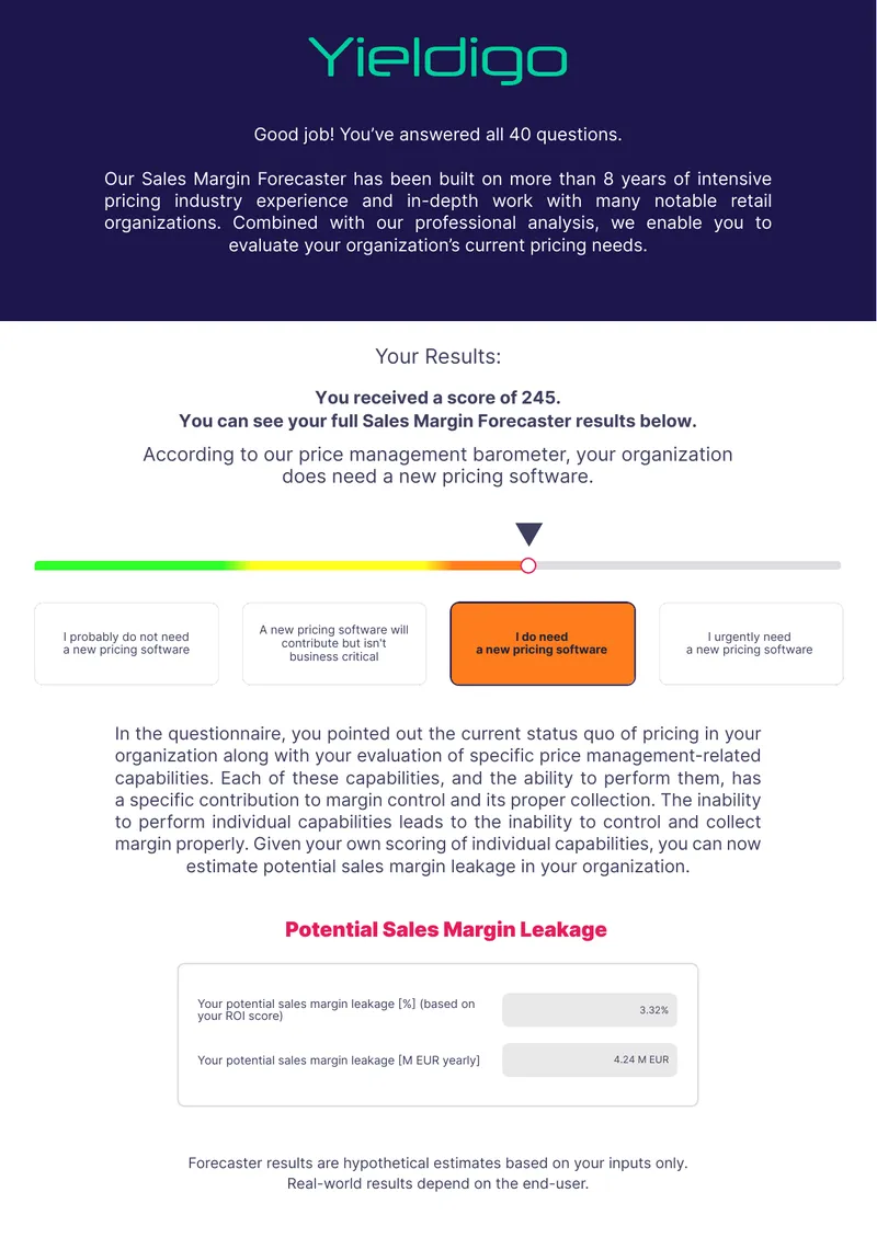 Sales Margin Forecaster Evaluation Guide